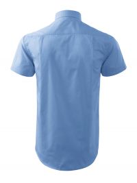 Preiswertes Kurzarm Hemd in Blau
